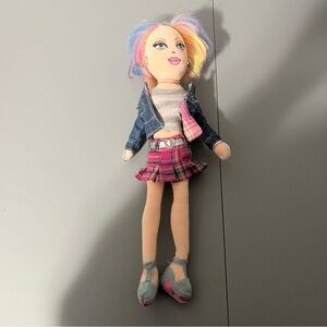 3/25$(Mix) Ty Girlz Doll Plaid Skirt Denim Jacket 2007 Vintage